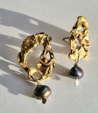 Nouveau,brass,studs,brass stud, zero-waste