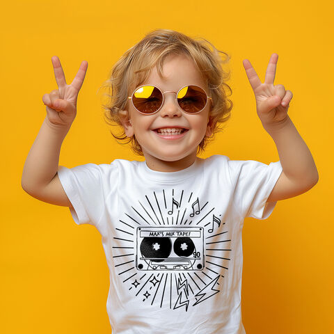 Custom,Name,MIX-TAPE,Black,or,White,T-Shirt,mix-tape, retro cassette, rock fan music lover metal, rocker name, alternative, kids tshirt, baby tshirt, let's rock & roll, rock tshirt, vintage tshirt, kids music clothes, alternative baby gifts, gothic tshirt