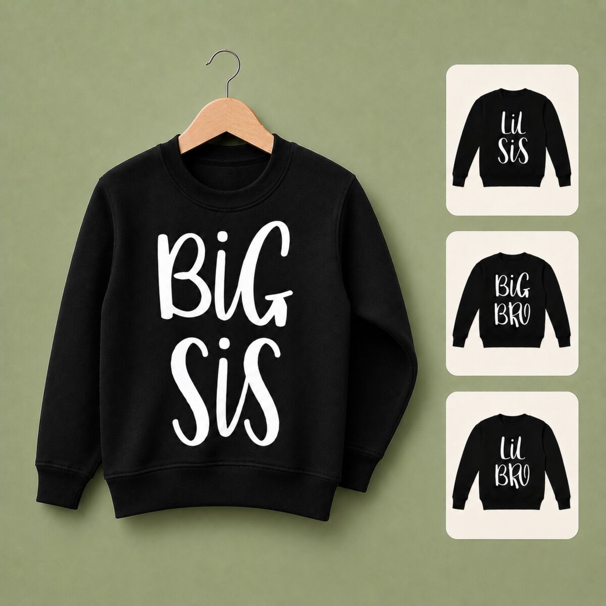 Big Bro, Lil Bro, Big Sis, Lil Sis Sweatshirts - product images  of 