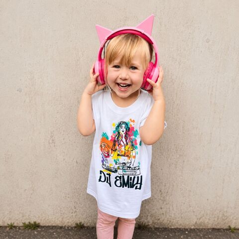Custom,DJ,GIRL,Name,T-Shirt,custom girls name, personalised, one off gifts, future clubber gift, deejay, disc jockey, DJ, spinning the decks, turntable, MC, rave, raver, dance, old skool, fan music lover, name, baby tshirt, retro tshirt, kids clothes, hey miss