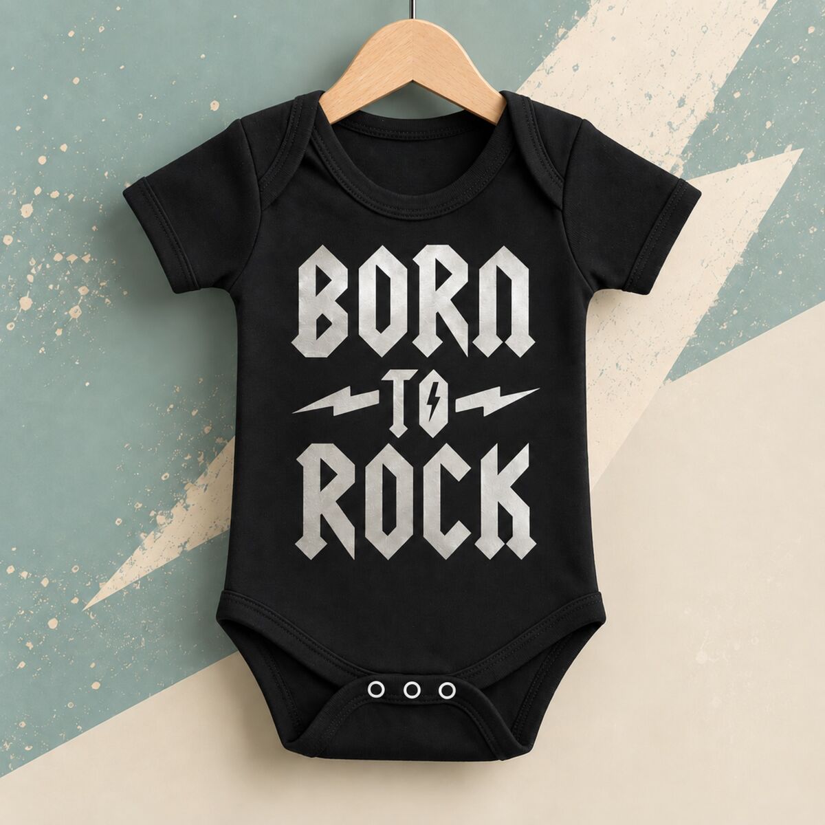 Born To Rock Silver Print Bodysuit - product images  of 