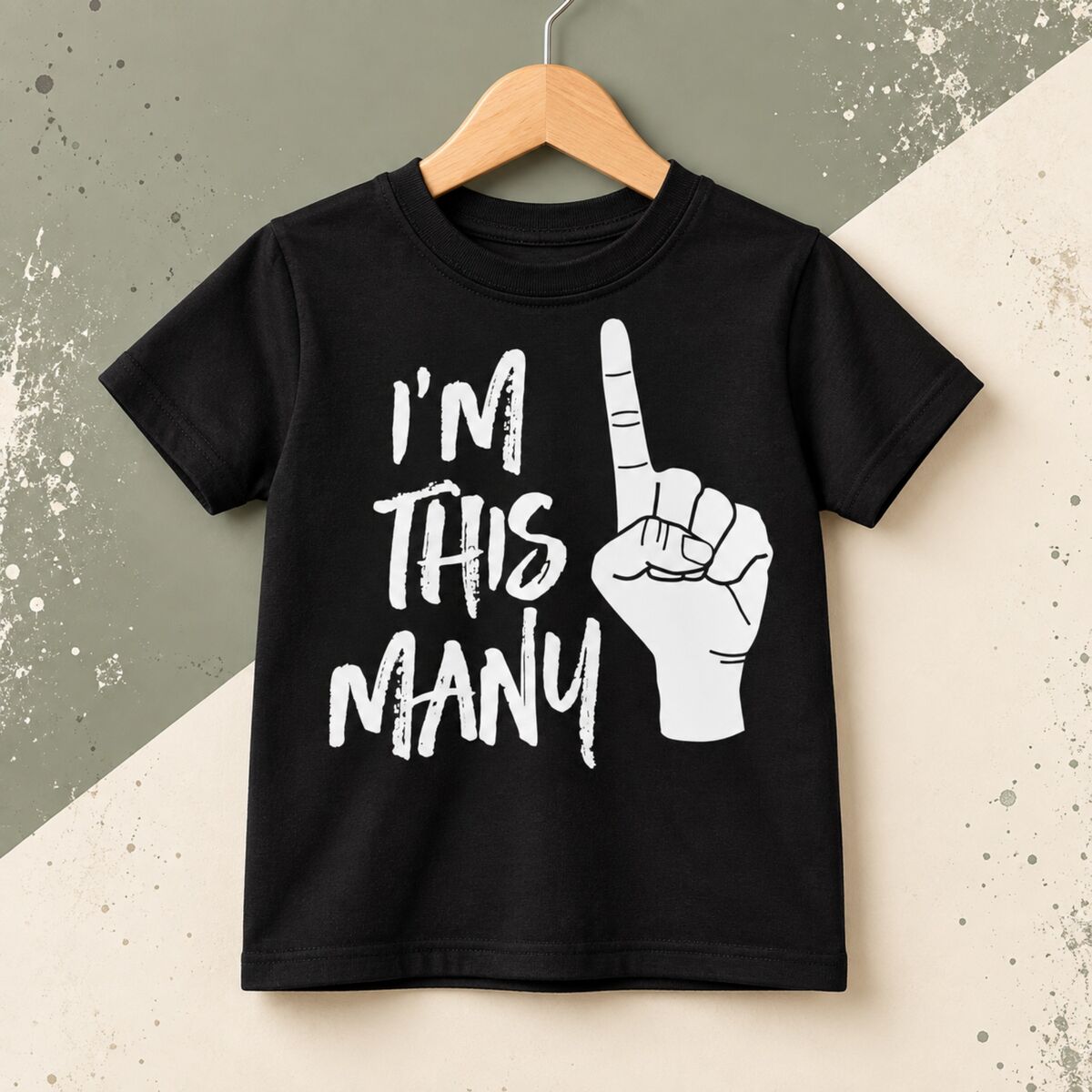I'm This Many 1 Black or White TShirt - product images  of 