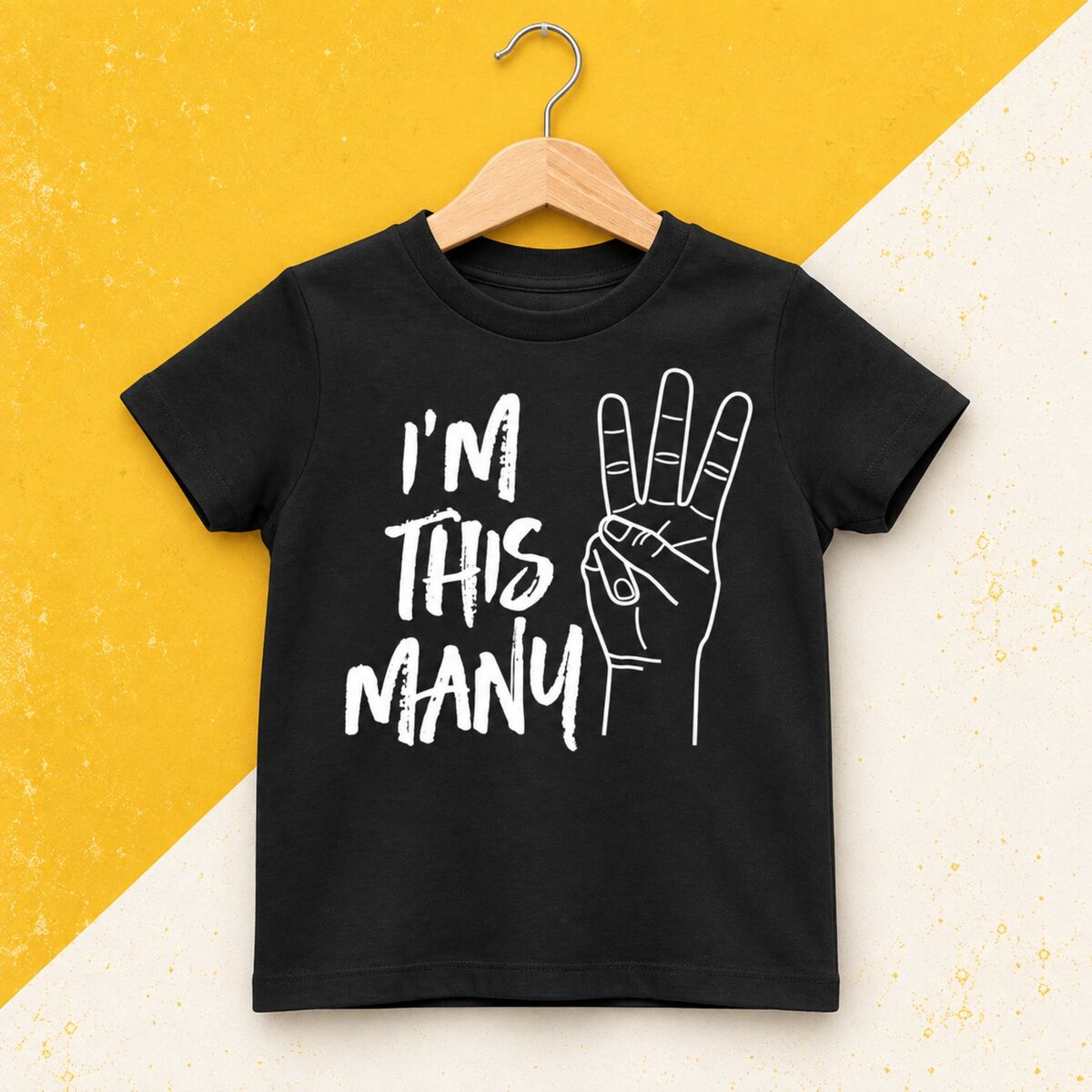 I'm This Many 3 Black or White TShirt - product images  of 