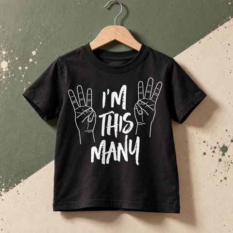 I'm,This,Many,6,Black,or,White,TShirt,i'm this many, six, aged 6 kids tees, sixth birthday outfit, gift for 6 year old, turning 6 shirt, awesome, aged six, 6th gift