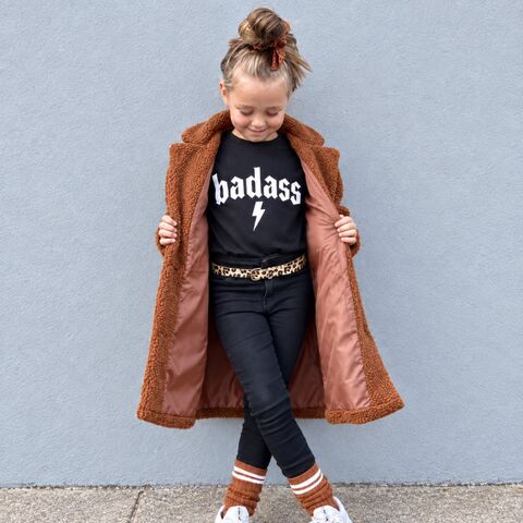 Badass,Black,or,White,T-Shirt,badass, bad ass, gangster, hip hop, birthday, wild child, wild thing, wild one, rock n roll, heavy metal, rocker, kid alternative, funny kids shirt, baby, youth, infant, toddler, trendy t-shirt, shirt, boy, girl, unisex, funny gift, tee, top