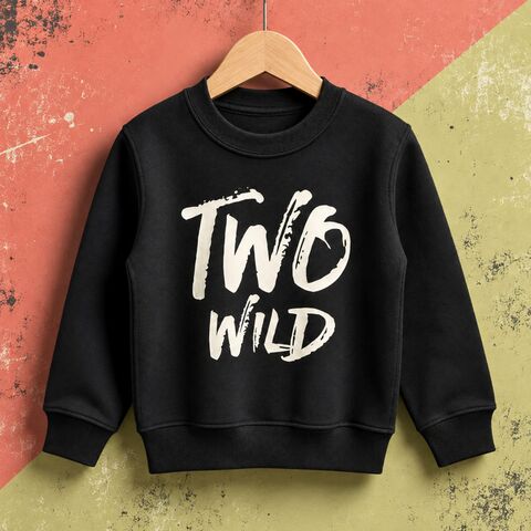 Two,Wild,Sweatshirt,toddler sweater, birthday jumper, two wild, wild child, kids sweatshirt, kids sweater, crew neck sweater, second birthday top, 2nd birthday outfit, baby sweater, baby sweatshirt, toddler crew neck, 2nd birthday gift, too wild, 