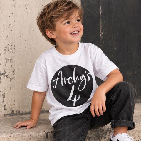 Custom,Name/Age,Birthday,T-Shirt,kids, baby, youth, infant, toddler, trendy t-shirt, shirt, tee, top, boy, girl, unisex, birthday, party, outfit, gift, 1st, 2nd, 3rd, 4th, 5th, 6th, 7th, 8th, 9th, 10th, first, second, third, fourth, fifth, sixth, seventh, 1, 2, 3, 4, 5, 6, 7, 8, 9, 10