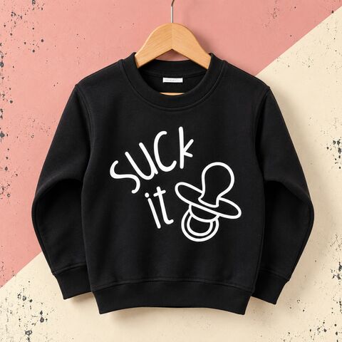 Suck,It,Sweatshirt,suck it, alternative baby gifts, sarcastic kids clothes, funny sweater, funny sweatshirt, kids sweatshirt, punk sweater, funny kid, funny baby, funny baby shower gift
