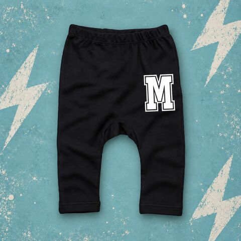 Custom,Letter,Leggings,letter, initial, loungewear, name outfit, kids leggings, children's leggings, baby & toddler leggings, customised outfit, custom name gift, personalised leggings grey, black, boy, girl, unisex