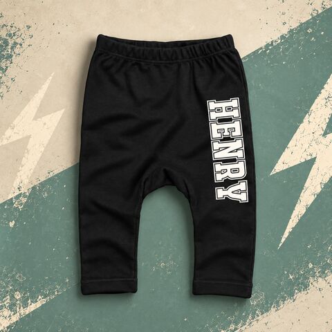 Custom,Sports,Name,Leggings,loungewear, sports name outfit, kids leggings, children's leggings, baby & toddler leggings, customised outfit, custom name gift, personalised leggings grey, black, boy, girl, unisex, track pants, jogging bottoms, joggers