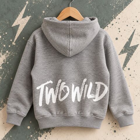 Two,Wild,Hoodie,two wild, wild child, 2nd birthday party outfit, gift for 2 year old, second birthday, grey hoodie, kids pullover, cool kids hoodie, children's hoodie, baby hoodie, toddler hoodie, junior hoodie, infant hoodie