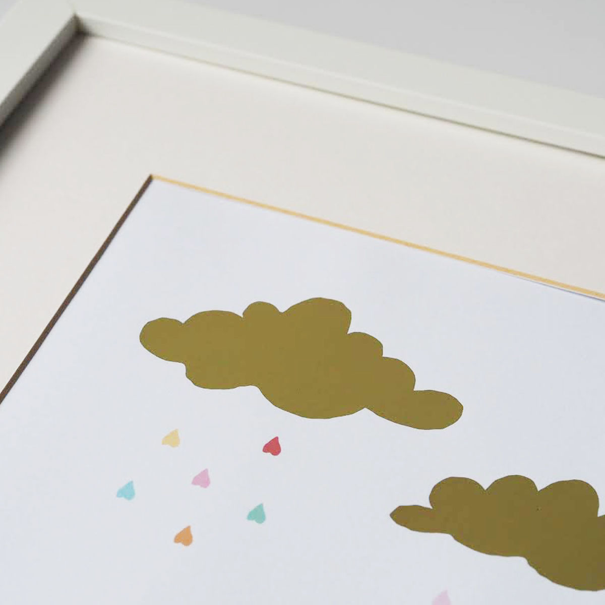 Personalised Love Rains Down On You Gold Foil Print - Real Gold Foil Print - Personalised Gold Foil Print - Nursery Print - Children's Print - product images  of 