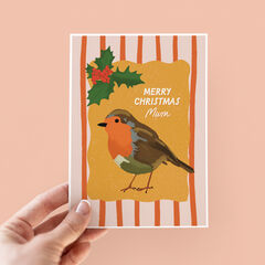 Cute,Robin,Christmas,Card,For,Mum,Paper_Goods,Cards,card,greetings_card, Christmas, christmas, christmas card, card for couples, couples Christmas card, penguin, cute card, to you both, merry christmas, snowglobe