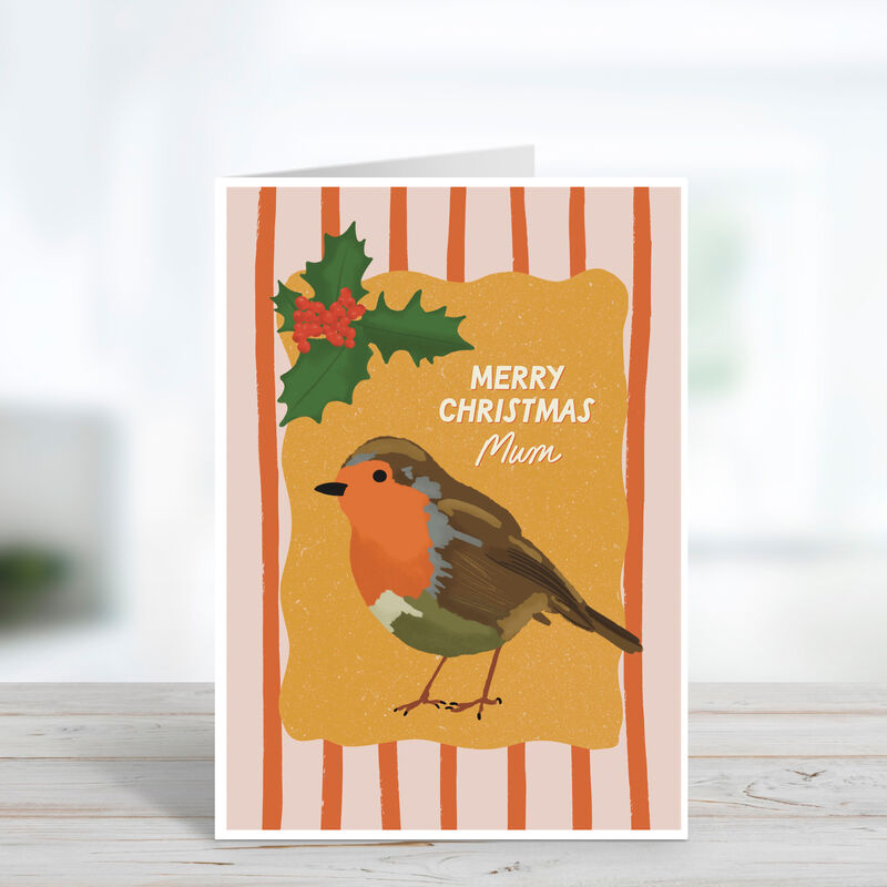 Cute Robin Christmas Card For Mum - product images  of 