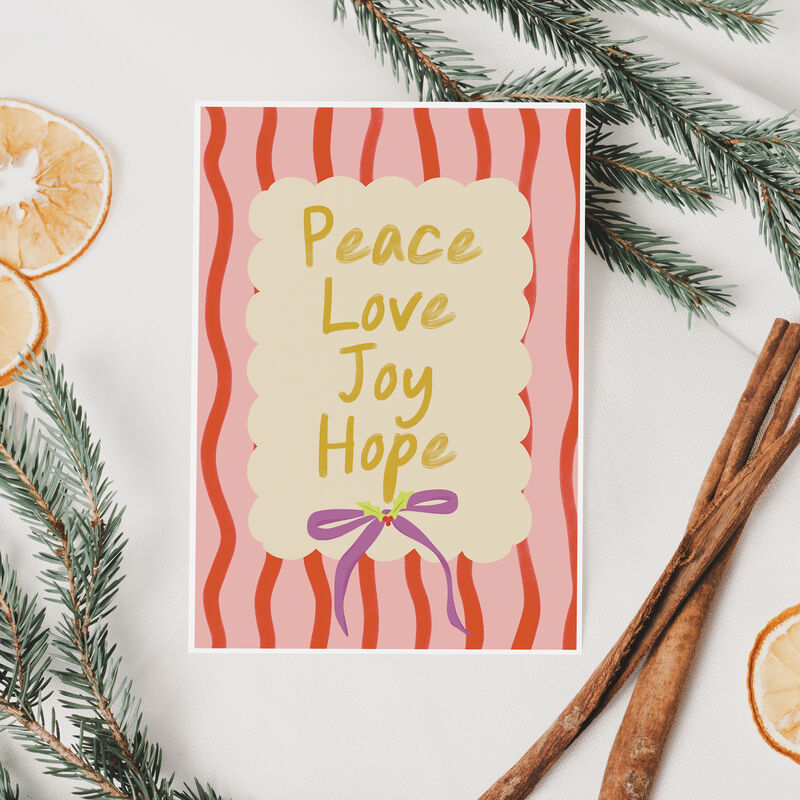 Peace, Love, Joy &amp; Hope Christmas Card - product images  of 