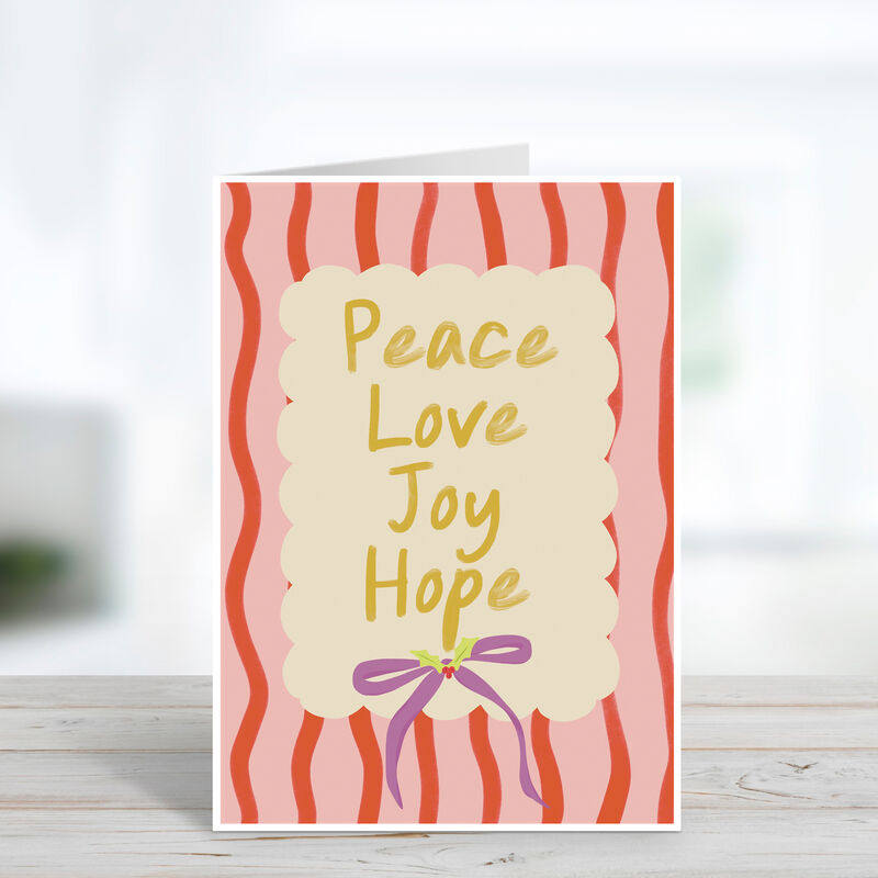 Peace, Love, Joy &amp; Hope Christmas Card - product images  of 