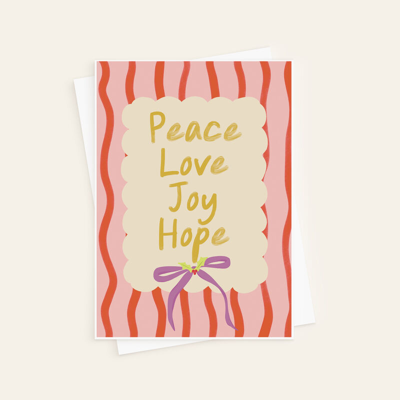 Peace, Love, Joy &amp; Hope Christmas Card - product images  of 