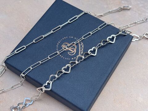 Silver,link,bracelets,Link bracelet, link chain, charm bracelet