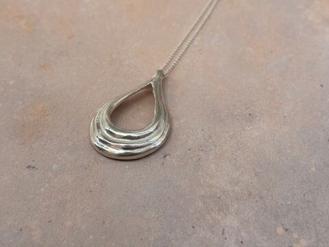 Silver,tear,drop,necklace,Tear drop necklace, pear drop necklace, silver necklace 