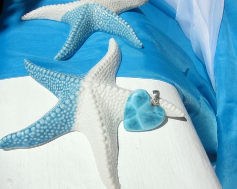 SOLD,OUT,-,Mermaid,Heart,pendant,Queen,of,the,Ocean,blue heart