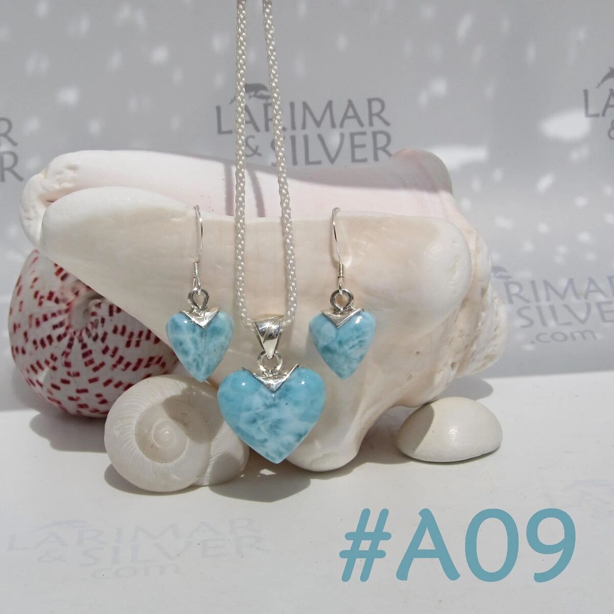 OOAK Larimar jewelry set, Siren in the City - ET3449 - product images  of 