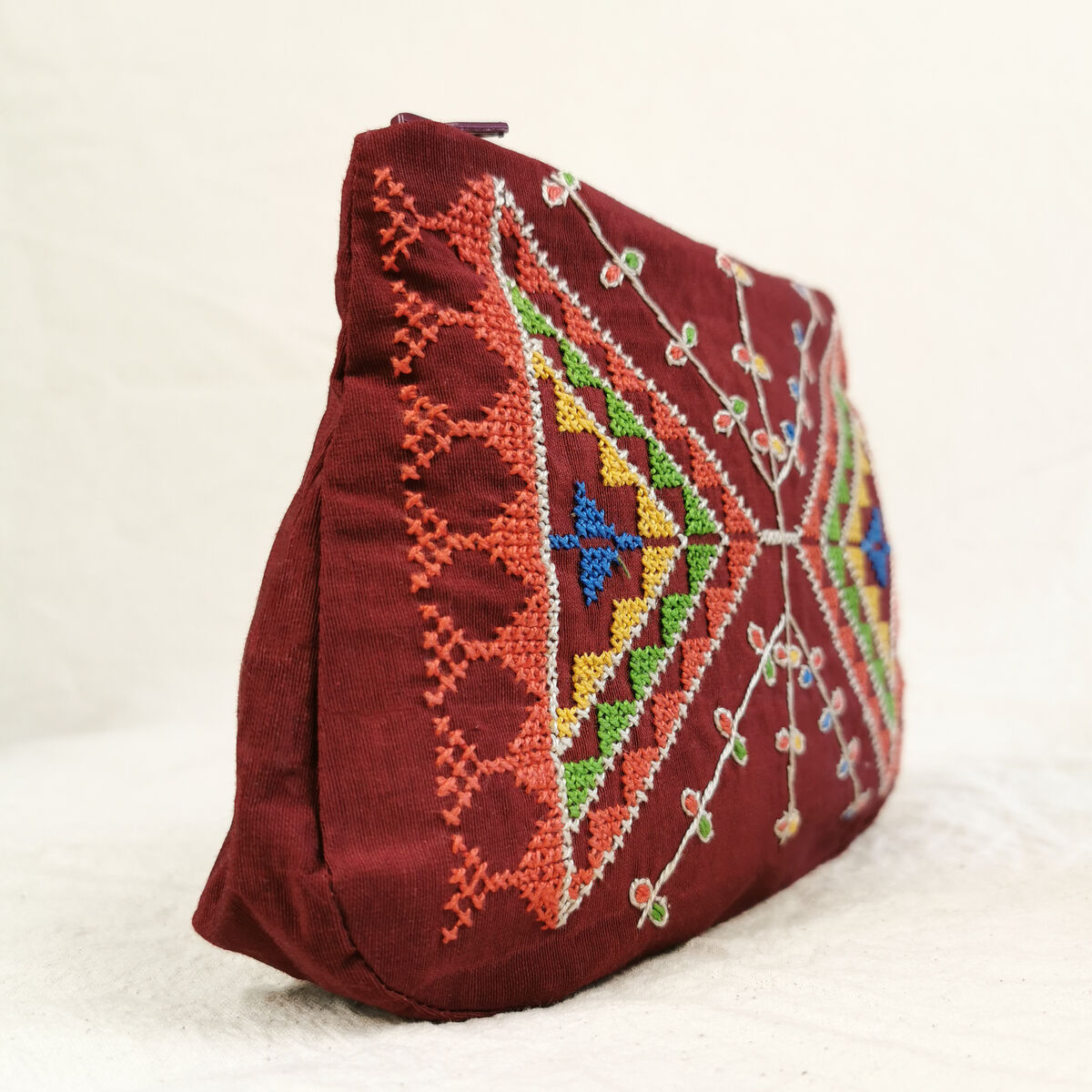 The Almond Blossom pouch - Bordeaux - By Haneen project - Nablus - Palestine - product images  of 