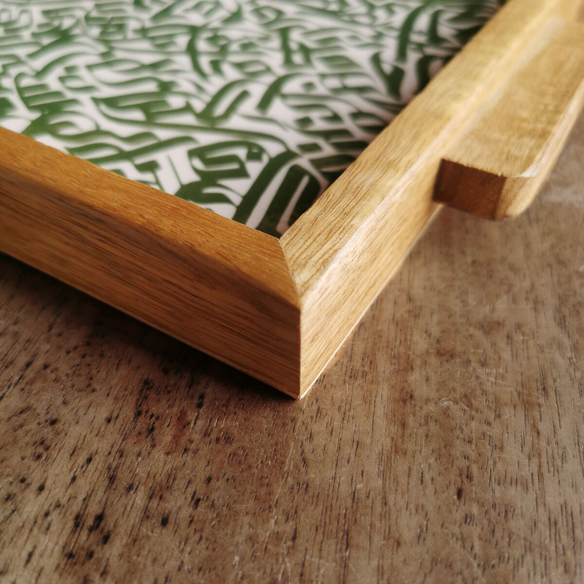 Abstract Lettering tray - Green - Made in Haifa and Hebron - product images  of 