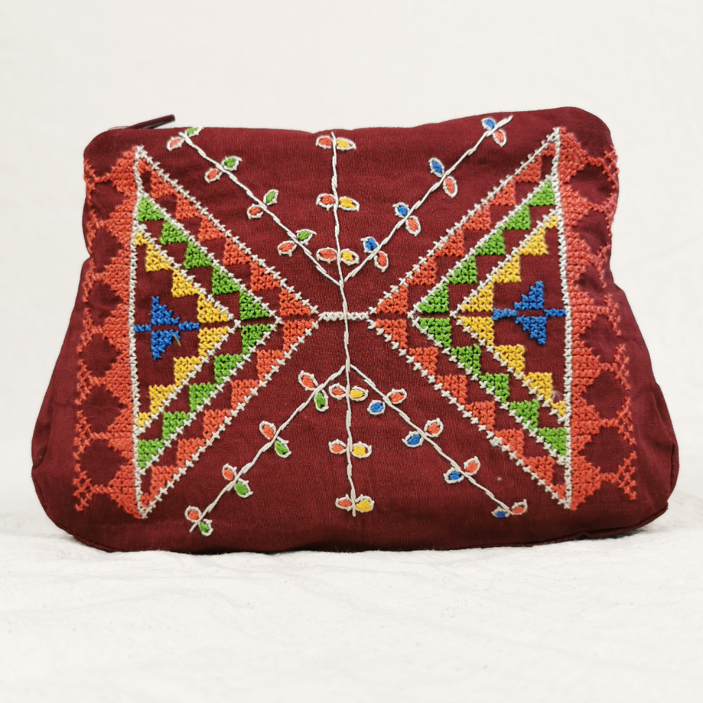 The Almond Blossom pouch - Bordeaux - By Haneen project - Nablus - Palestine - product images  of 