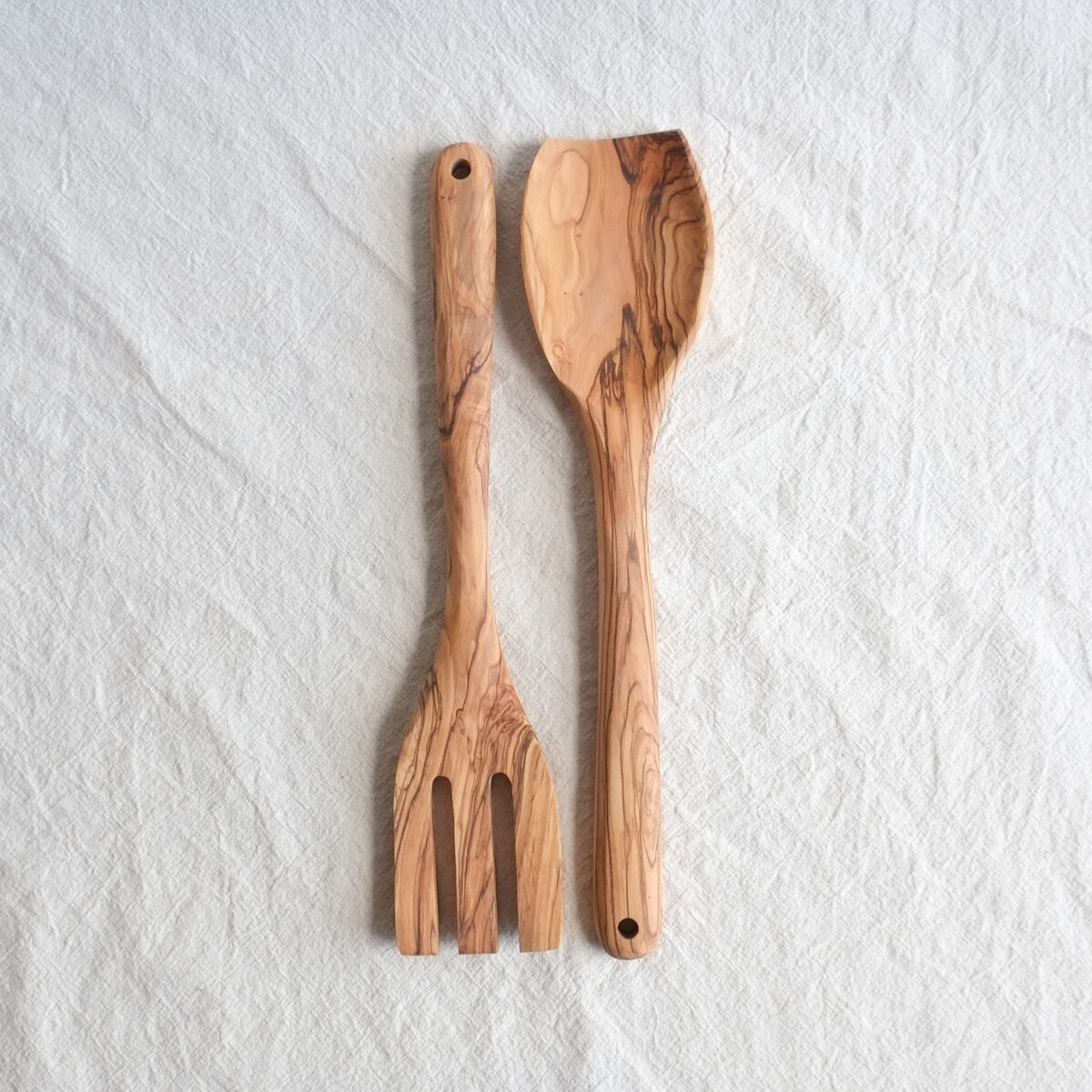 Olive wood salad servers / utensils - Handmade in Palestine - product images  of 