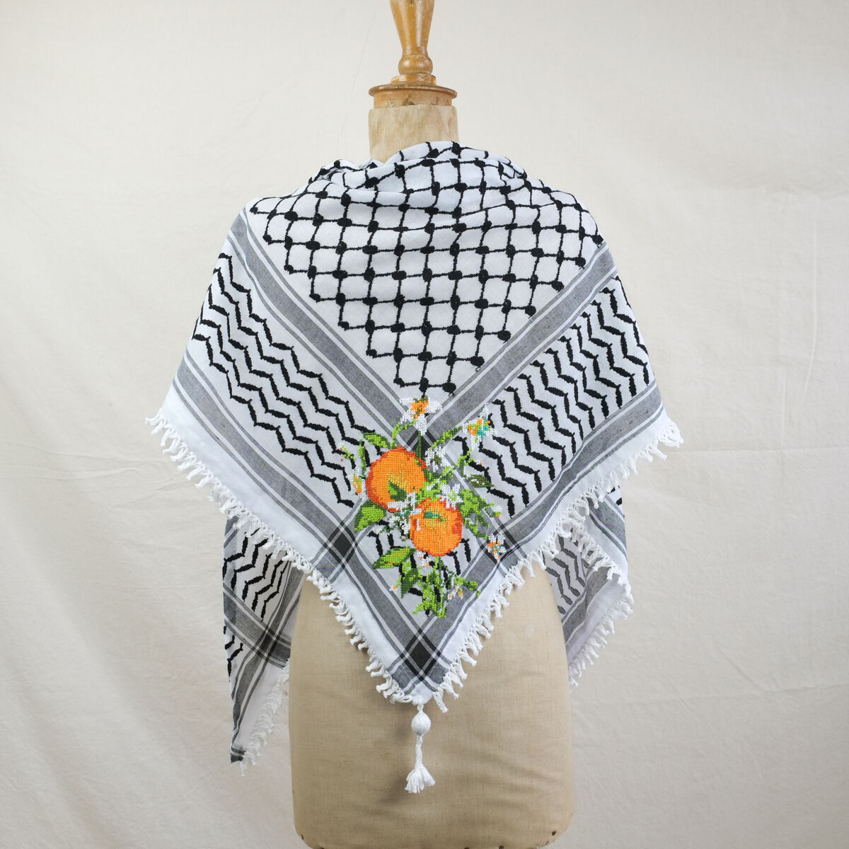The Garden Kuffiyeh - Jaffa Oranges - by Amani - product images  of 