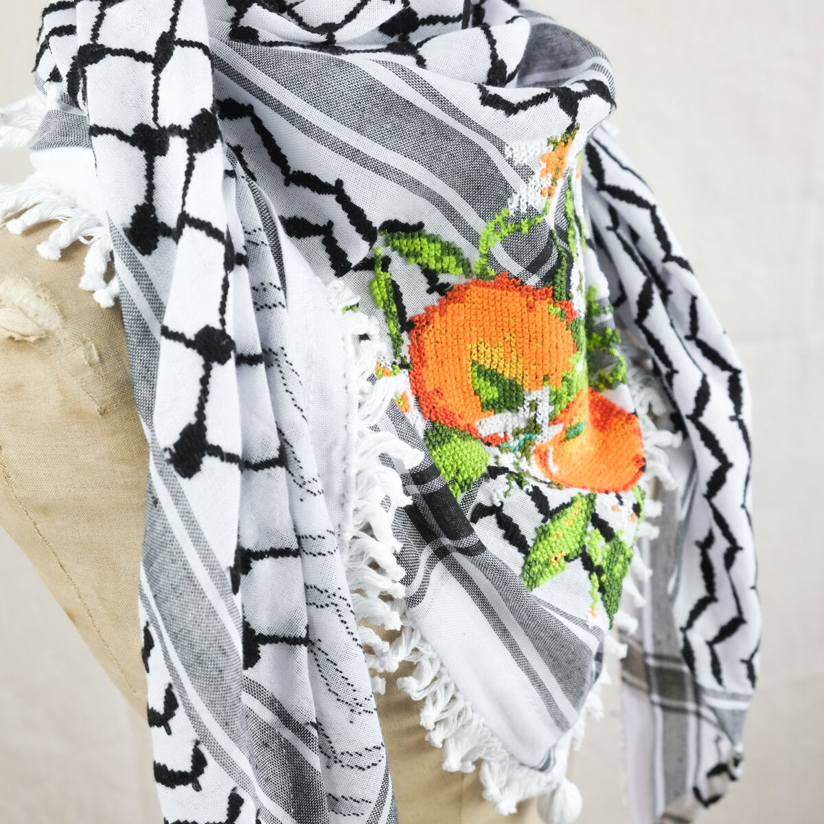 The Garden Kuffiyeh - Jaffa Oranges - by Amani - product images  of 