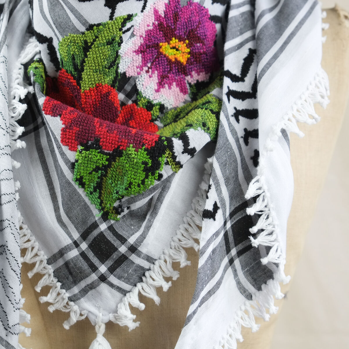 The Garden Kuffiyeh - Roses - by Amani - product images  of 