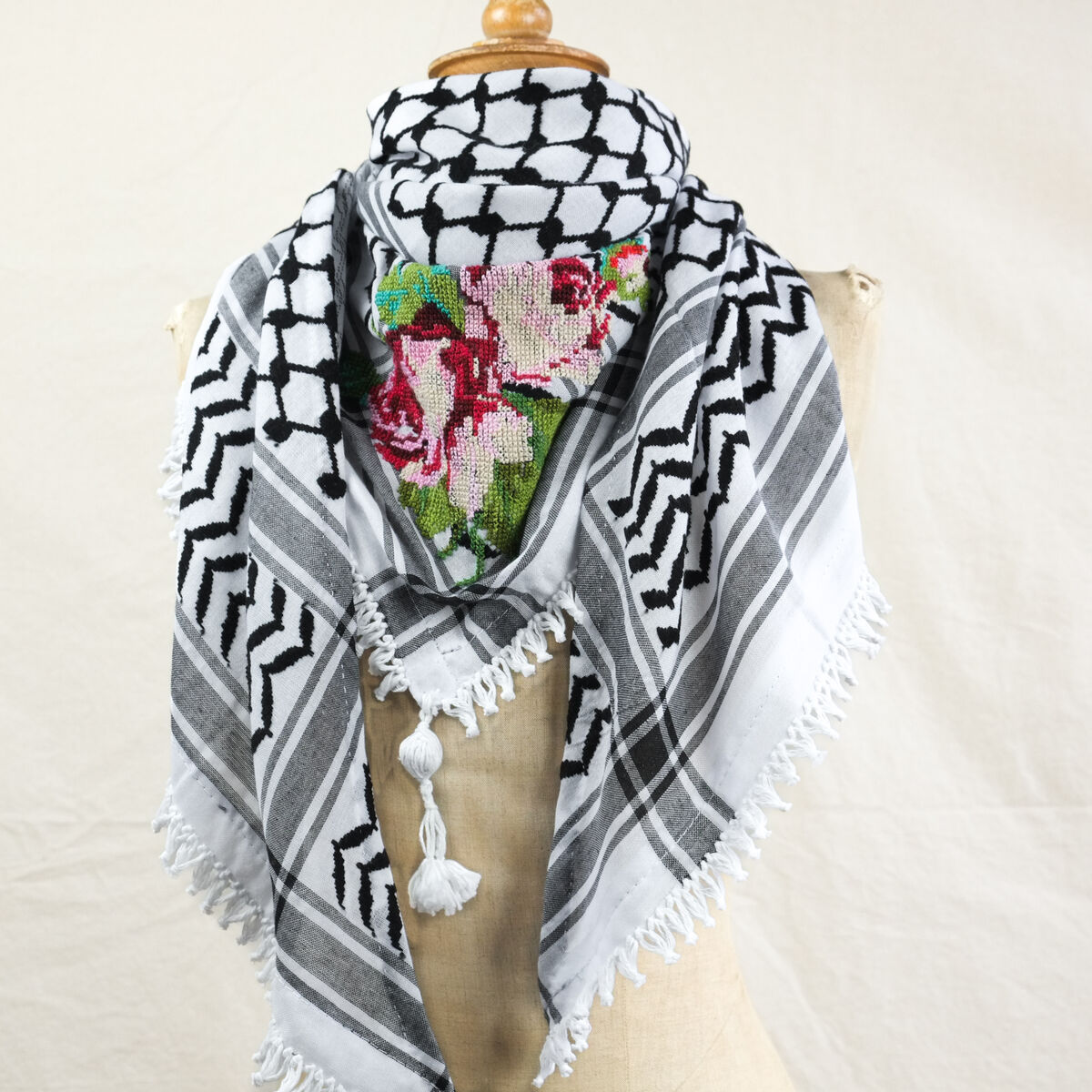 The Garden Kuffiyeh - Roses - by Amani - product images  of 