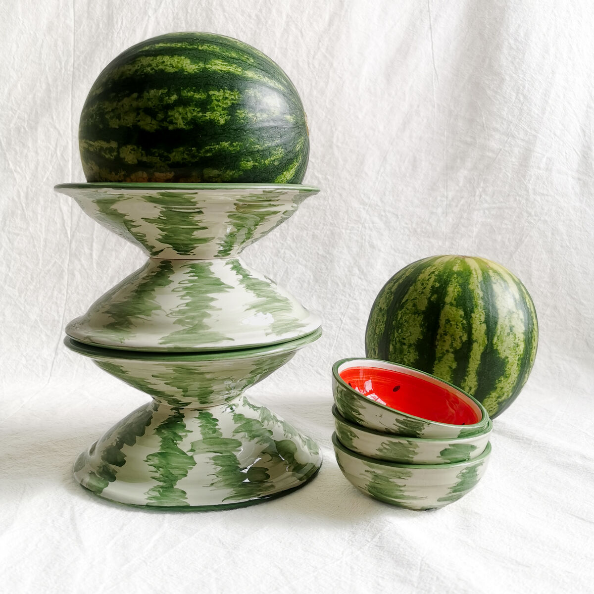 Watermelon hummus bowl - Nisf Jubeil Ceramics - product images  of 