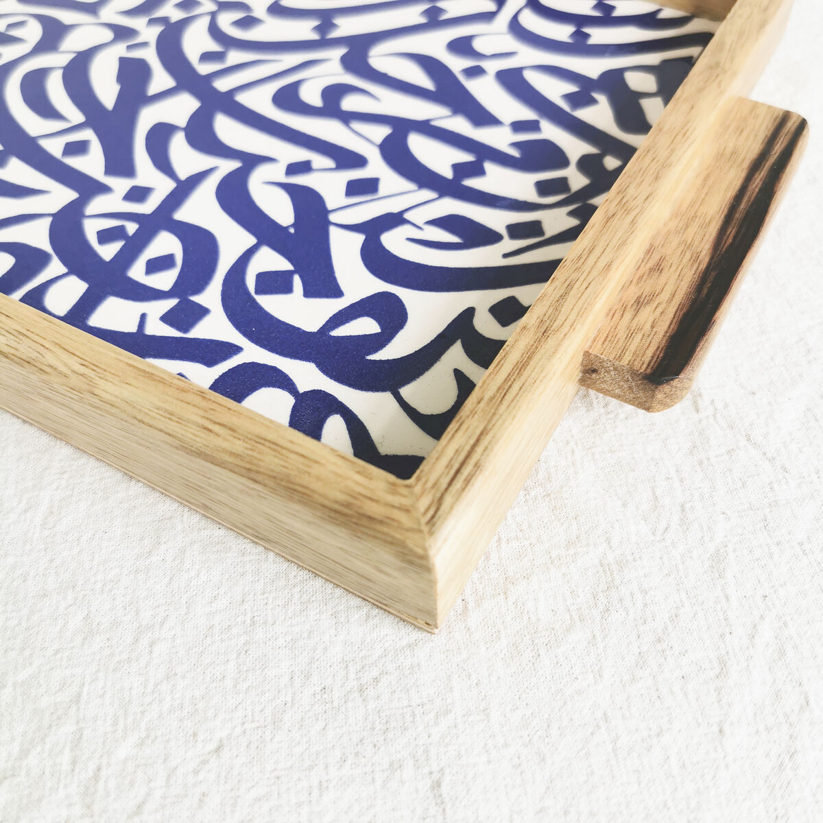 Abstract Lettering tray - Blue - Made in Haifa and Hebron - product images  of 