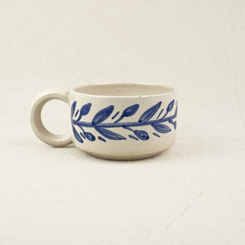 The,blue,olive,wreath,collection,-,Mug,Made,in,Palestine,made in Palestine, elbustan, Bethlehem, Hebron, Palestinian ceramics, mug, plate, cup , handmade