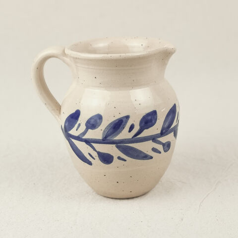 The,blue,olive,wreath,collection,-,Milk,Jar,Made,in,Palestine,made in Palestine, elbustan, Bethlehem, Hebron, Palestinian ceramics, mug, plate, cup , handmade