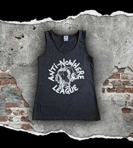 Ladies,Black,Vest,White,Classic,Logo,Ladies vest/White logo