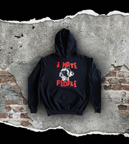 I,Hate,People,Non,Zip,Hoodie, Punk, Anti Nowhere League, Rock, Metal