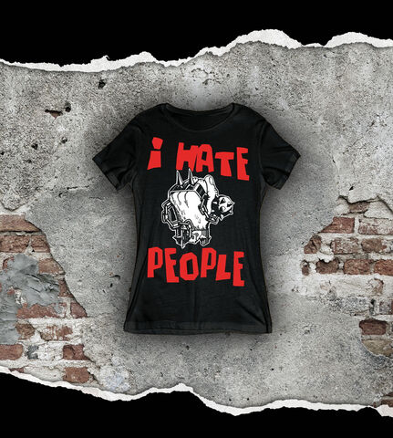 I,Hate,People,-,Ladies,Black,T,Shirt,T Shirt, Punk, Anti Nowhere League, Rock, Metal