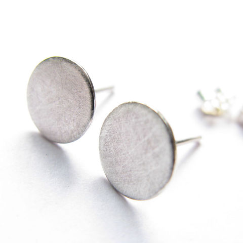Moon Jewellery Collection Misluo Full Moon Stud Earrings Misluo Sterling Silver