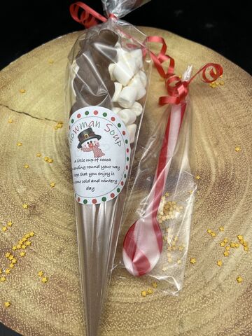 Snowman,soup,cone,snowman soup, xmas eve box, Christmas edible gifts