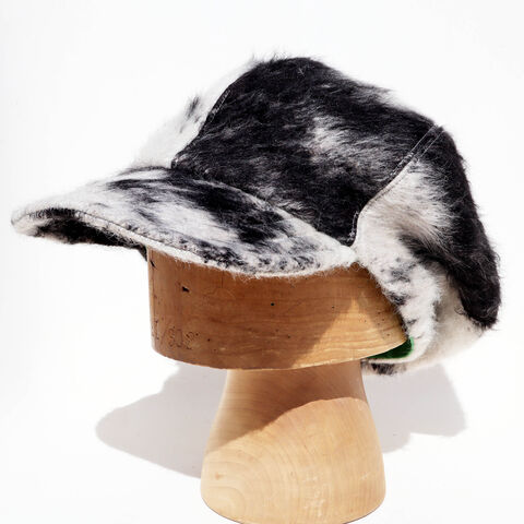 Handmade,,slouchy,,hairy,wool,cap,in,natural,llama,and,pure,fabric,,ZUTenzo,Slouchy hairy fur cap, Faux fur wool cap, Black and white winter cap, Womens pony cap, Mens wool cap, Mens rasta cap, wool slouchy cap, Mens peaked cap