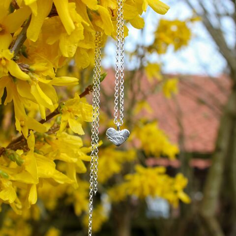 Patterned,Heart,pendant,necklace,Handmade sterling silver jewellery U.K., heart pendant, silver heart, chunky silver heart, patterned heart jewellery, gift wrapped, eco silver, 