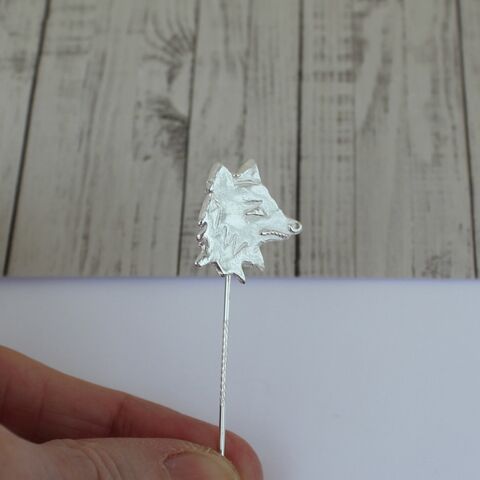Fox,head,lapel,pin,Lapel pins, sterling silver jewellery U.K., sterling silver fox head, fox jewellery, silver fox, one of a kind jewellery, eco silver, gift wrapped