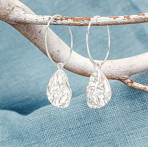 Tidal,hoops,sterling silver hoop earrings, silver hoops 20mm, small silver hoop earrings, minimalist silver earrings, dainty silver hoops, everyday silver earrings, lightweight hoop earrings, sculptural silver earrings, organic shape earrings, molten silver earrings