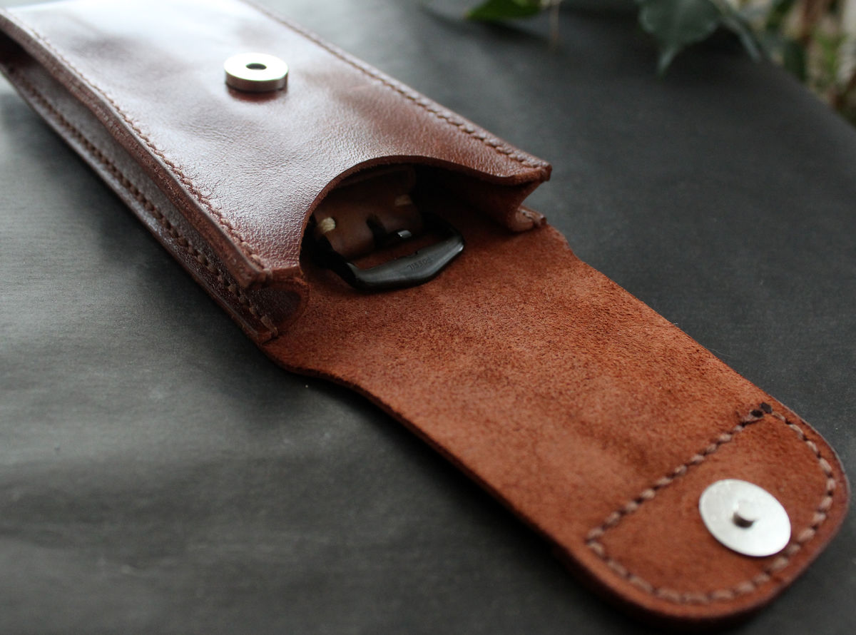 leather watch travel pouch