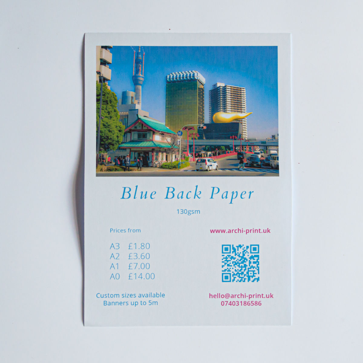 Blue Back Posters ArchiPrint UK