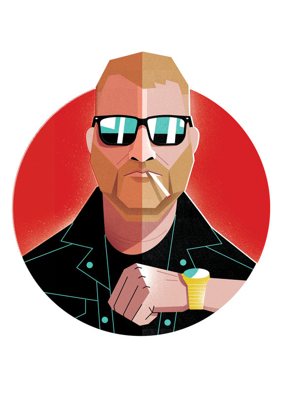 Run 1 - Hip Hop Head prints by Dale Edwin Murray