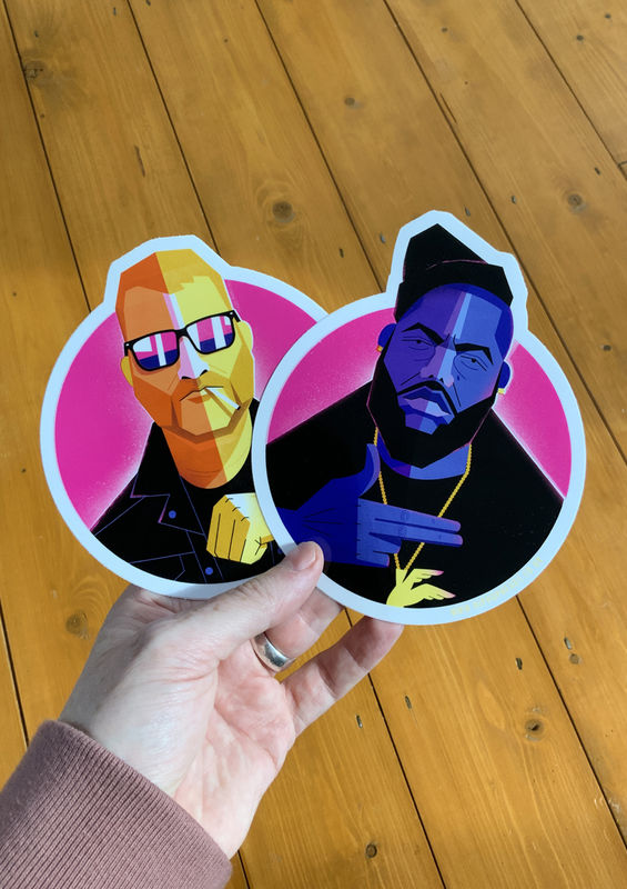 ELP Sticker - Hip Hop Head prints by Dale Edwin Murray